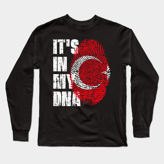 IT'S IN MY DNA Turkey Flag Boy Girl Gift Long Sleeve T-Shirt by simonStufios